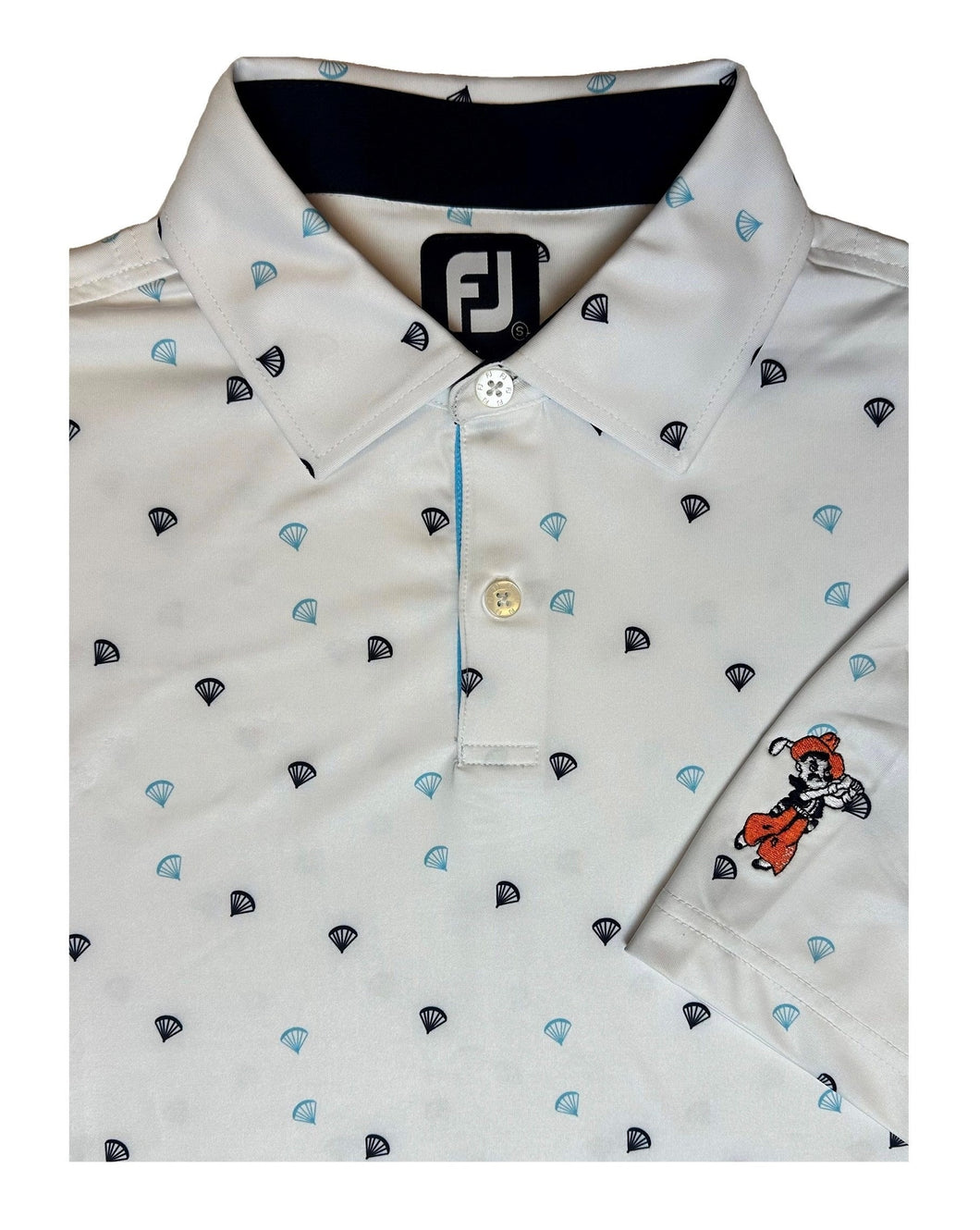 FootJoy Parachute Print Lisle Self Collar Polo